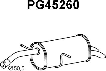 Veneporte PG45260 - Izplūdes gāzu trokšņa slāpētājs (pēdējais) autodraugiem.lv