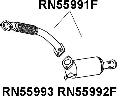 Veneporte RN55991F - Nosēdumu / Daļiņu filtrs, Izplūdes gāzu sistēma autodraugiem.lv