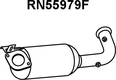 Veneporte RN55979F - Nosēdumu / Daļiņu filtrs, Izplūdes gāzu sistēma autodraugiem.lv