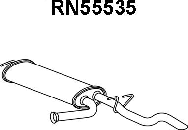 Veneporte RN55535 - Izplūdes gāzu trokšņa slāpētājs (pēdējais) autodraugiem.lv