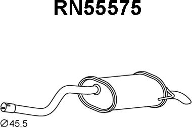 Veneporte RN55575 - Izplūdes gāzu trokšņa slāpētājs (pēdējais) autodraugiem.lv