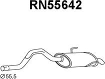 Veneporte RN55642 - Izplūdes gāzu trokšņa slāpētājs (pēdējais) autodraugiem.lv