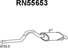 Veneporte RN55653 - Izplūdes gāzu trokšņa slāpētājs (pēdējais) autodraugiem.lv