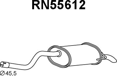 Veneporte RN55612 - Izplūdes gāzu trokšņa slāpētājs (pēdējais) autodraugiem.lv