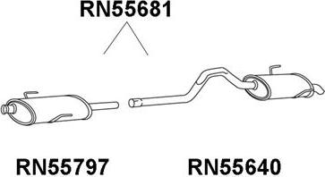 Veneporte RN55681 - Izplūdes gāzu trokšņa slāpētājs (pēdējais) autodraugiem.lv