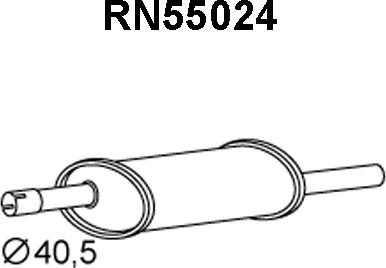 Veneporte RN55024 - Izplūdes gāzu trokšņa slāpētājs (pēdējais) autodraugiem.lv