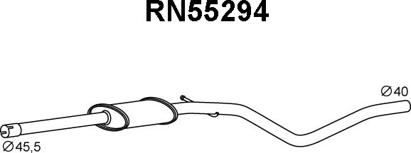 Veneporte RN55294 - Izplūdes gāzu priekšslāpētājs autodraugiem.lv