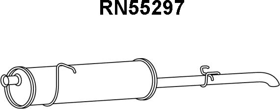 Veneporte RN55297 - Izplūdes gāzu trokšņa slāpētājs (pēdējais) autodraugiem.lv