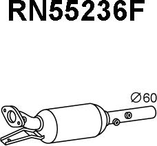 Veneporte RN55236F - Nosēdumu / Daļiņu filtrs, Izplūdes gāzu sistēma autodraugiem.lv
