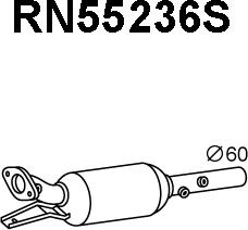 Veneporte RN55236S - Nosēdumu / Daļiņu filtrs, Izplūdes gāzu sistēma autodraugiem.lv