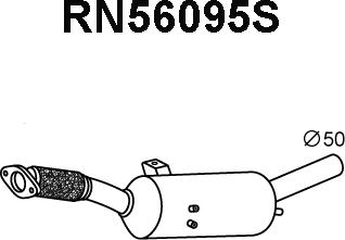 Veneporte RN56095S - Nosēdumu / Daļiņu filtrs, Izplūdes gāzu sistēma autodraugiem.lv