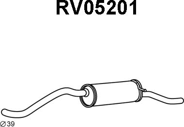 Veneporte RV05201 - Izplūdes gāzu trokšņa slāpētājs (pēdējais) autodraugiem.lv