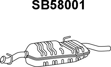 Veneporte SB58001 - Izplūdes gāzu trokšņa slāpētājs (pēdējais) autodraugiem.lv