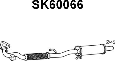 Veneporte SK60066 - Izplūdes gāzu priekšslāpētājs autodraugiem.lv