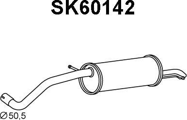 Veneporte SK60142 - Izplūdes gāzu trokšņa slāpētājs (pēdējais) autodraugiem.lv