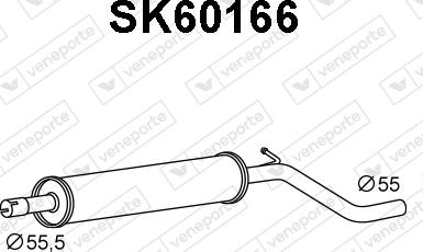 Veneporte SK60166 - Izplūdes gāzu priekšslāpētājs autodraugiem.lv