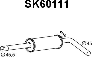 Veneporte SK60111 - Izplūdes gāzu priekšslāpētājs autodraugiem.lv