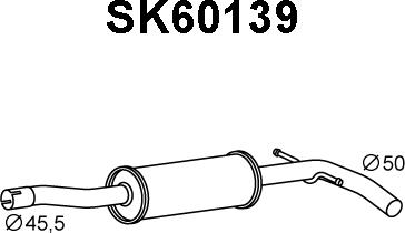 Veneporte SK60139 - Izplūdes gāzu priekšslāpētājs autodraugiem.lv