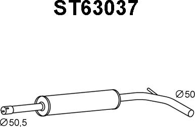 Veneporte ST63037 - Vidējais izpl. gāzu trokšņa slāpētājs autodraugiem.lv