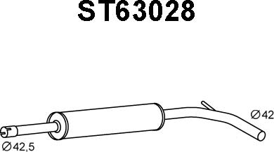 Veneporte ST63028 - Средний глушитель выхлопных газов autodraugiem.lv