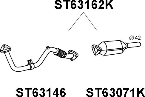 Veneporte ST63162K - Katalizators autodraugiem.lv