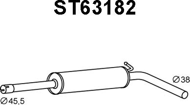 Veneporte ST63182 - Vidējais izpl. gāzu trokšņa slāpētājs autodraugiem.lv