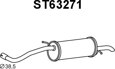 Veneporte ST63271 - Izplūdes gāzu trokšņa slāpētājs (pēdējais) autodraugiem.lv