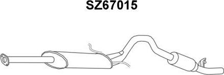 Veneporte SZ67015 - Izplūdes gāzu trokšņa slāpētājs (pēdējais) autodraugiem.lv