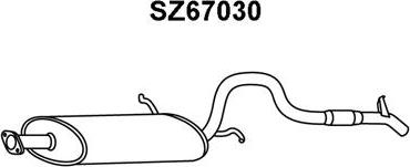 Veneporte SZ67030 - Izplūdes gāzu trokšņa slāpētājs (pēdējais) autodraugiem.lv
