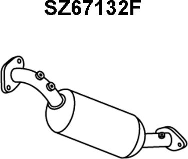Veneporte SZ67132F - Nosēdumu / Daļiņu filtrs, Izplūdes gāzu sistēma autodraugiem.lv