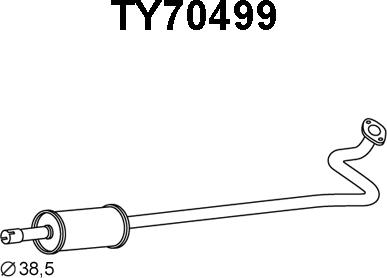 Veneporte TY70499 - Izplūdes gāzu priekšslāpētājs autodraugiem.lv