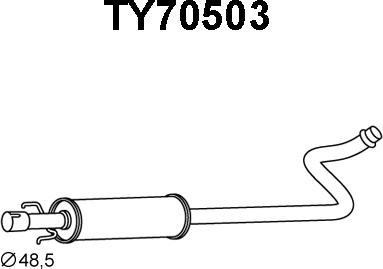 Veneporte TY70503 - Izplūdes gāzu priekšslāpētājs autodraugiem.lv