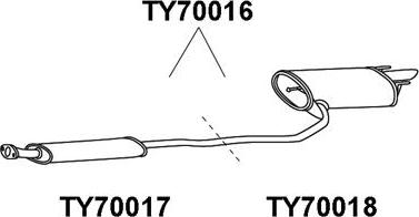 Veneporte TY70017 - Izplūdes gāzu priekšslāpētājs autodraugiem.lv