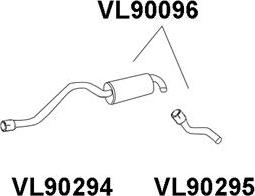 Veneporte VL90096 - Izplūdes gāzu trokšņa slāpētājs (pēdējais) autodraugiem.lv