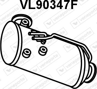 Veneporte VL90347F - Nosēdumu / Daļiņu filtrs, Izplūdes gāzu sistēma autodraugiem.lv