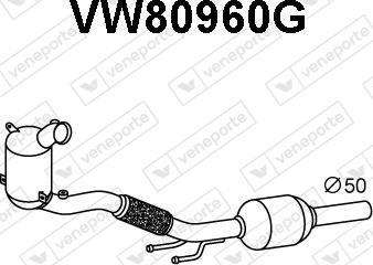 Veneporte VW80960G - Nosēdumu / Daļiņu filtrs, Izplūdes gāzu sistēma autodraugiem.lv