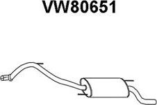 Veneporte VW80651 - Izplūdes gāzu trokšņa slāpētājs (pēdējais) autodraugiem.lv