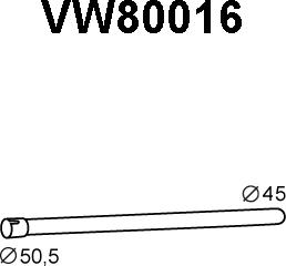 Veneporte VW80016 - Izplūdes caurule autodraugiem.lv