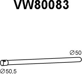 Veneporte VW80083 - Izplūdes caurule autodraugiem.lv