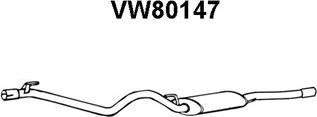 Veneporte VW80147 - Izplūdes gāzu trokšņa slāpētājs (pēdējais) autodraugiem.lv