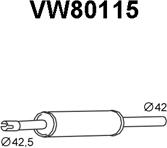 Veneporte VW80115 - Vidējais izpl. gāzu trokšņa slāpētājs autodraugiem.lv