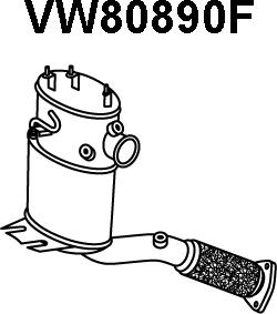 Veneporte VW80890F - Nosēdumu / Daļiņu filtrs, Izplūdes gāzu sistēma autodraugiem.lv