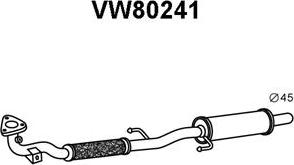 Veneporte VW80241 - Izplūdes gāzu priekšslāpētājs autodraugiem.lv
