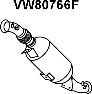 Veneporte VW80766F - Nosēdumu / Daļiņu filtrs, Izplūdes gāzu sistēma autodraugiem.lv
