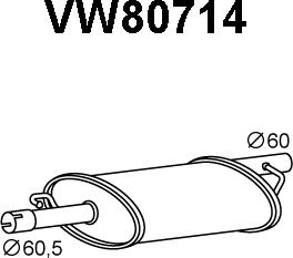Veneporte VW80714 - Izplūdes gāzu priekšslāpētājs autodraugiem.lv