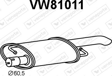 Veneporte VW81011 - Izplūdes gāzu trokšņa slāpētājs (pēdējais) autodraugiem.lv