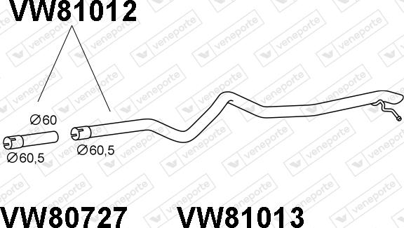 Veneporte VW81012 - Izplūdes caurule autodraugiem.lv