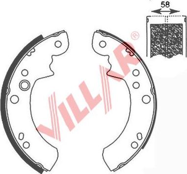 Villar 629.0652 - Bremžu loku komplekts autodraugiem.lv