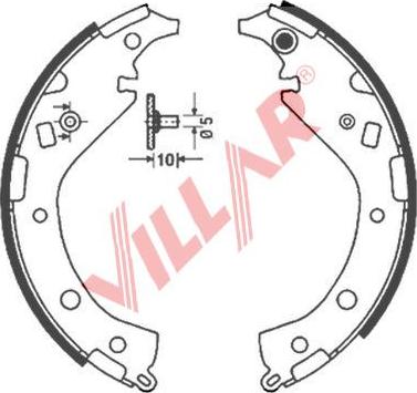 Villar 629.0860 - Bremžu loku komplekts autodraugiem.lv