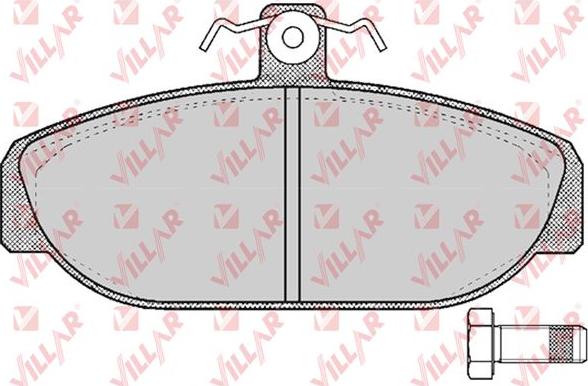 Villar 626.0529 - Bremžu uzliku kompl., Disku bremzes autodraugiem.lv